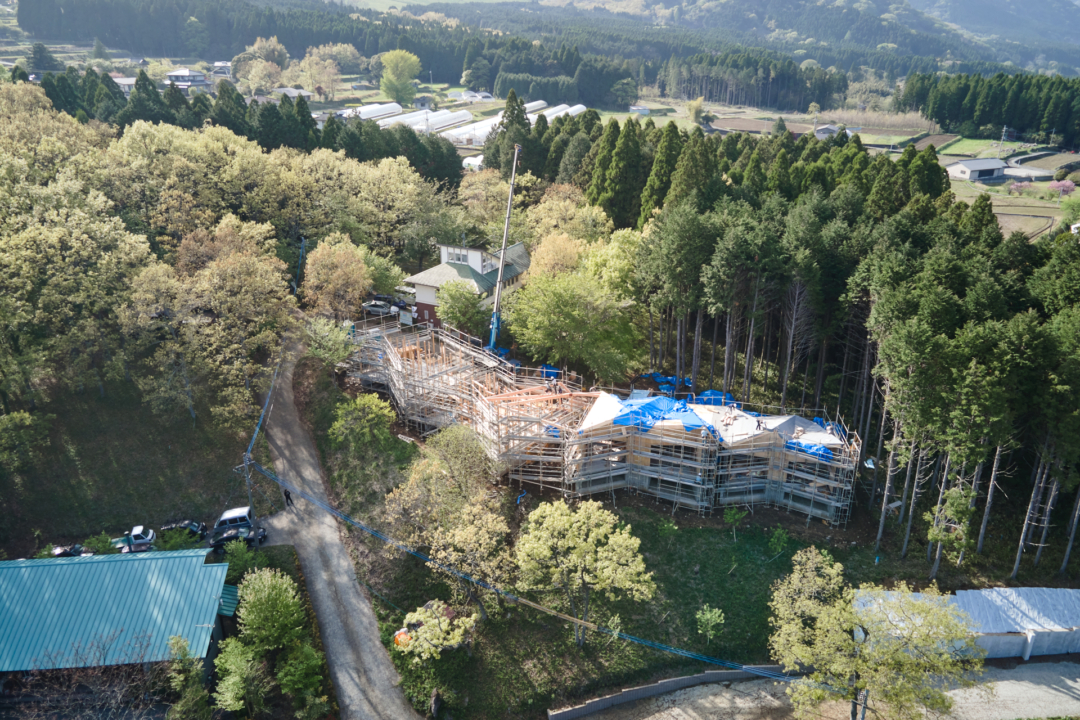 南阿蘇村のドミトリー（建設中） / Dormitory in Minamiaso (under construction)